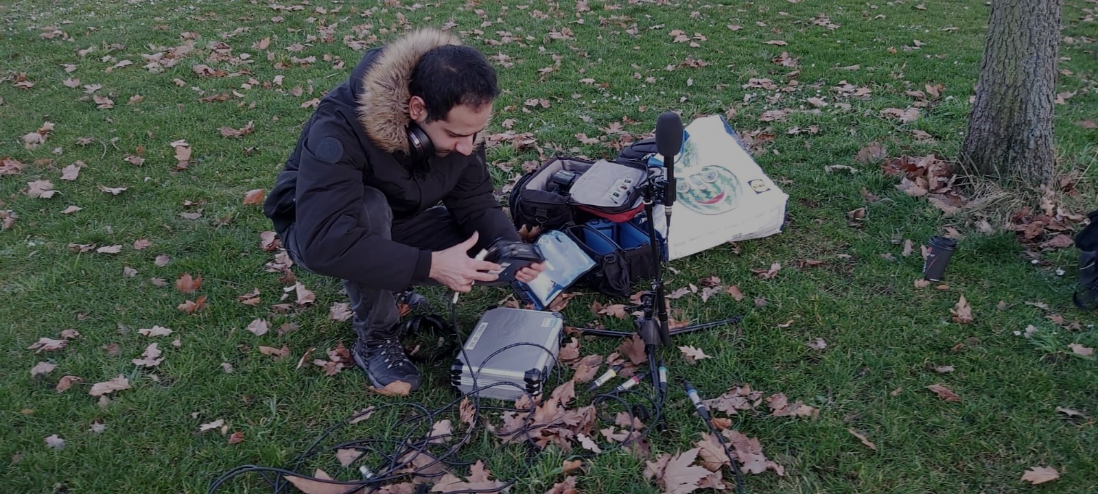 Field recording setup for a 3D audio education project